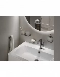 Praustuvo maišytuvas Chrome II CR II 014.02 su šonine svirtimi, Šlifuoto grafito, RAVAK