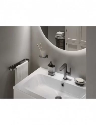 Laikiklis su stikline Chrome II CR II 210, Šlifuoto grafito, RAVAK