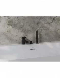 Trijų dalių vonios maišytuvas Spring, Juodas matinis, RAVAK
