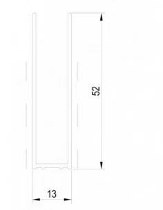 Praplėtimo profilis NBLNPS, Blizgantis, RAVAK
