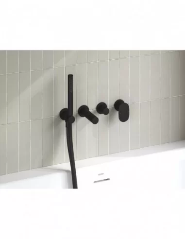 Potinkinis maišytuvas Spring SG 068, 3 funkcijų su korpusu, Juodas matinis, RAVAK