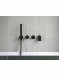 Potinkinis maišytuvas Spring SG 068, 3 funkcijų su korpusu, Juodas matinis, RAVAK