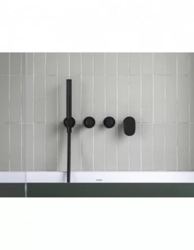 Potinkinis maišytuvas Spring SG 068, 3 funkcijų su korpusu, Juodas matinis, RAVAK