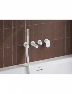 Potinkinis maišytuvas Spring SG 068, 3 funkcijų su korpusu, Baltas matinis, RAVAK