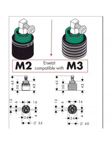 Kartridžas keramikinis M2-M3, Hansgrohe