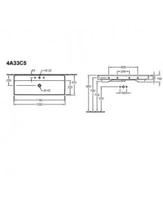 Praustuvas pakabinamas Collaro 800, 1000, 1200 mm, Villeroy&Boch