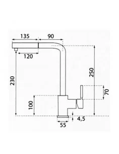 Maišytuvas plautuvei Steel Shower, su ištraukiamu dušeliu, Villeroy&Boch