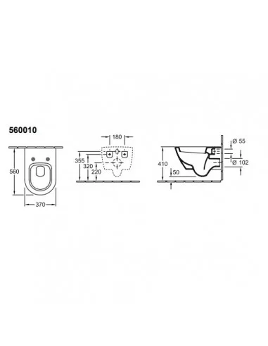 Unitazas pakabinamas Subway 2.0 su Soft Close dangčiu, Villeroy&Boch