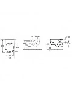 Unitazas pakabinamas Avento, rimless, su SoftClose dangčiu, Villeroy&Boch