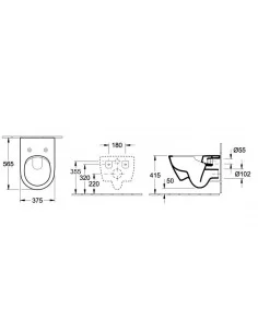 Unitazas pakabinamas Subway 2.0, su plonu Soft Close dangčiu, Direct Flush, Villeroy&Boch