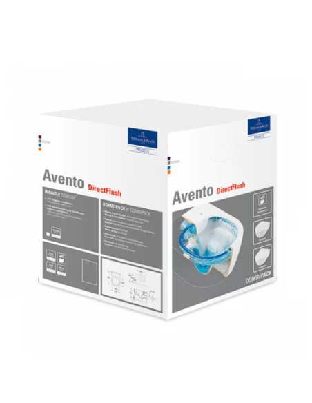 Avento Combi-Pack, wall-mounted, with DirectFlush, White Alpin