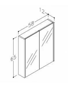 Spintelė su veidrodžiu 60-110 cm, JOY