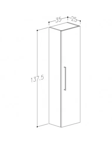 Ūkinė spintelė 35 cm, 1 durelės, aksesuarų panelė, JOY