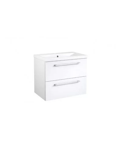 Spintelė su praustuvu SCANDIC 51cm, 2 stalčiai, balta, Raguvos Baldai