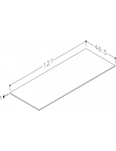 Stalviršis, 1200 x 460 x 25, Pilkas uosis, Kame