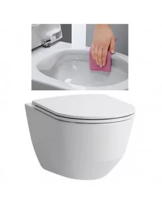 Pakabinamo unitazo Laufen Pro Rimles komplektas su potinkiniu rėmu TECE ir chromuota nuleidimo plokštele