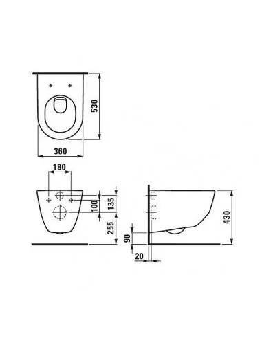 Pakabinamas unitazas Laufen Pro New Rimless su SoftClose dangčiu
