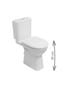 Unitazo puodas paaukštintas kombinuotas, vertikalus nuotakas, aukštis 48 cm, Deep by Jika, JIKA