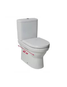 Unitazo puodas kombinuotas, universalus nuotakas, montuojamas glaudžiai prie sienos, 3/4,5 l vienam nuplovimui, Tigo, JIKA